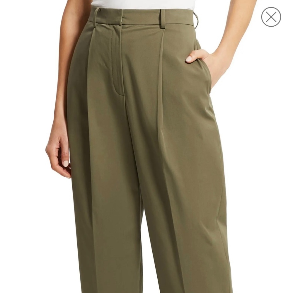 Theory High Rise Carrot Trouser, Size 2, Willow